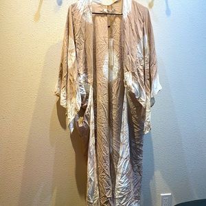 Tan tie dye cover up